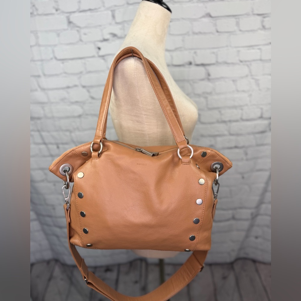 Hammitt Camel/Tan Leather Satchel with Silver-Tone Hardware